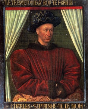 ジャン・フーケ Painting - シャルル7世 フランス王 ジャン・フーケ